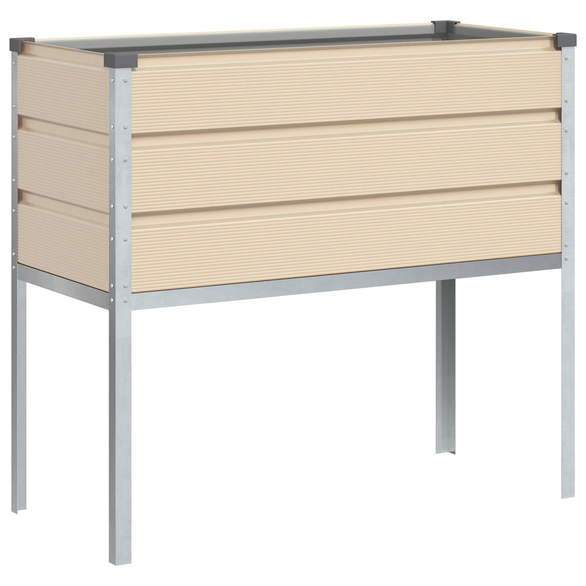Jardinera Marfil 100 X 45 X 90 Cm Acero Galvanizado_5