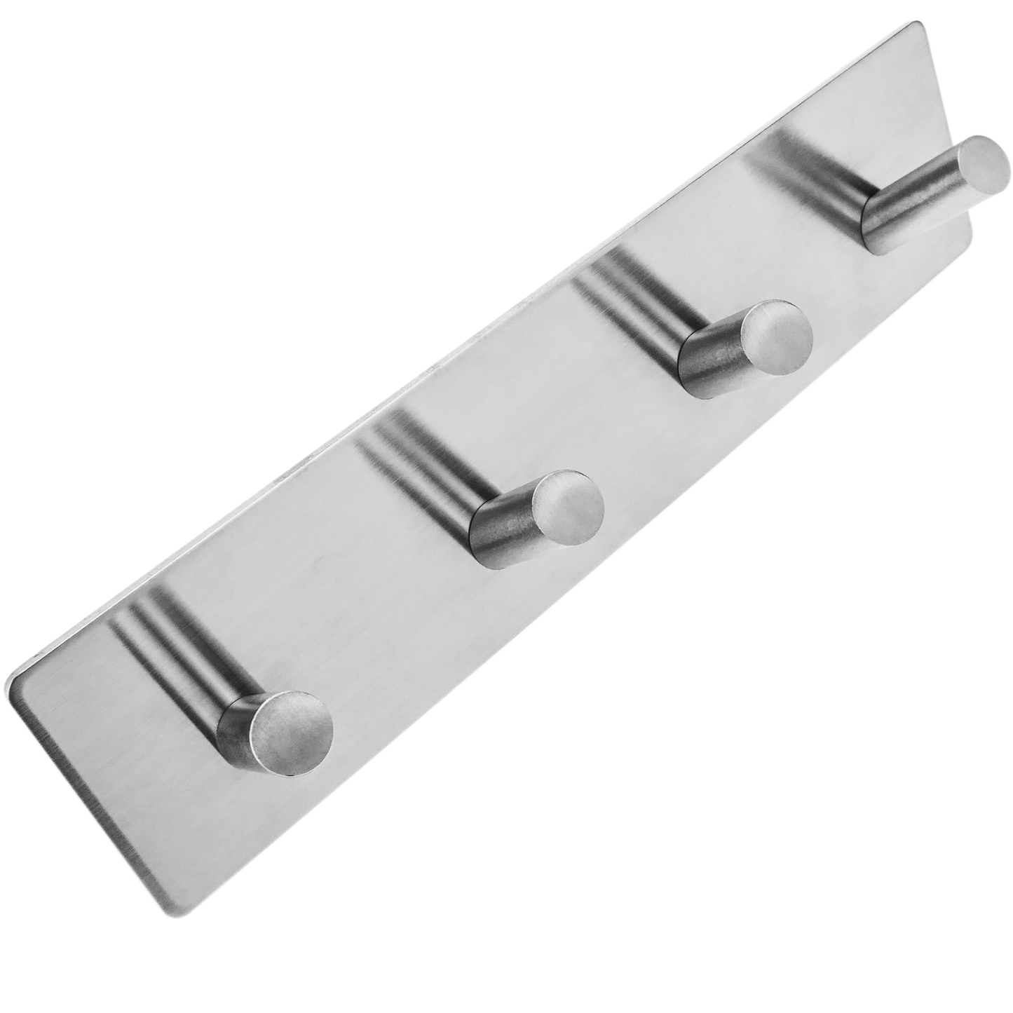 Perchero De Pared De Acero Inoxidable. Colgador De Ropa Y Toallero Con 4 Ganchos Inclinados_0