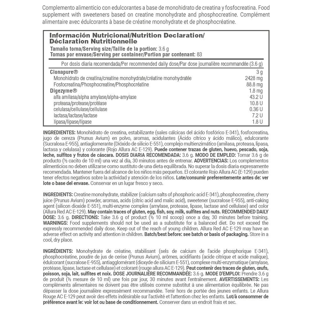 Creatina Monohidrato Clonapure® - 300g - Sandia - Aumenta La Fuerza - Masmusculo_4