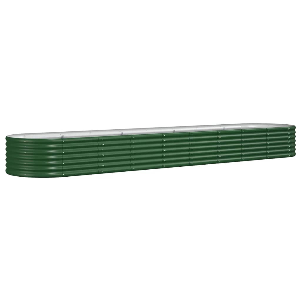 Jardinera Arriate Acero Galvanizado Verde 368x80x36 Cm_0