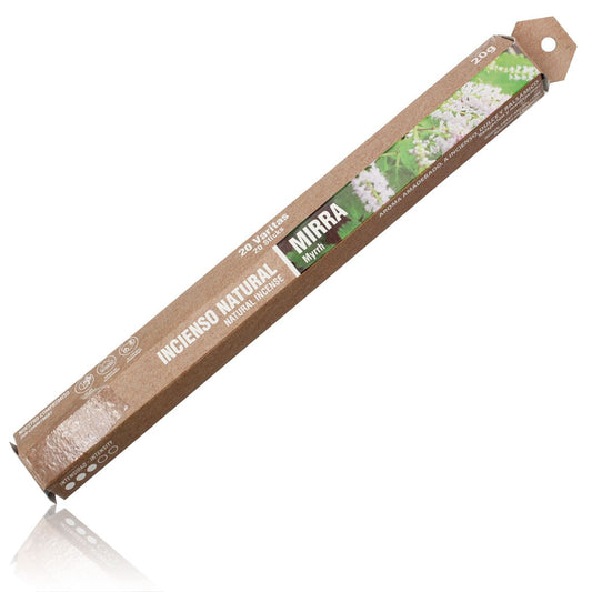 Incienso Natural Mirra SYS Aromas | 20 Sticks | Aroma Amaderado y Dulce | Carbón Vegetal, Resinas y Bambú_0