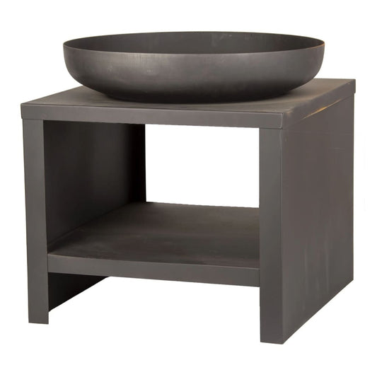 Esschert Design Brasero Con Almacenaje Para Leña Negro 62 Cm_0