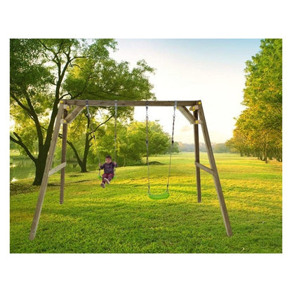 Columpio Doble De Madera Cuadrada Masgames Xylo Xl._5