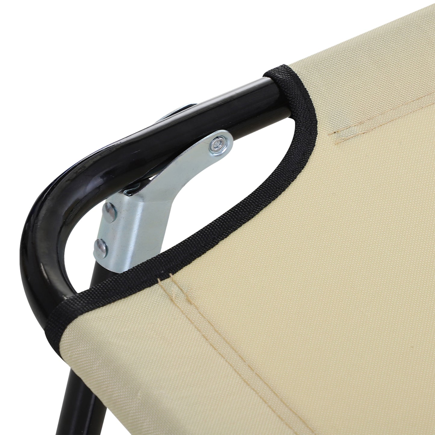 Outsunny Conjunto De 2 Tumbonas Plegables Con Respaldo 188x56x28 Cm Beige_3