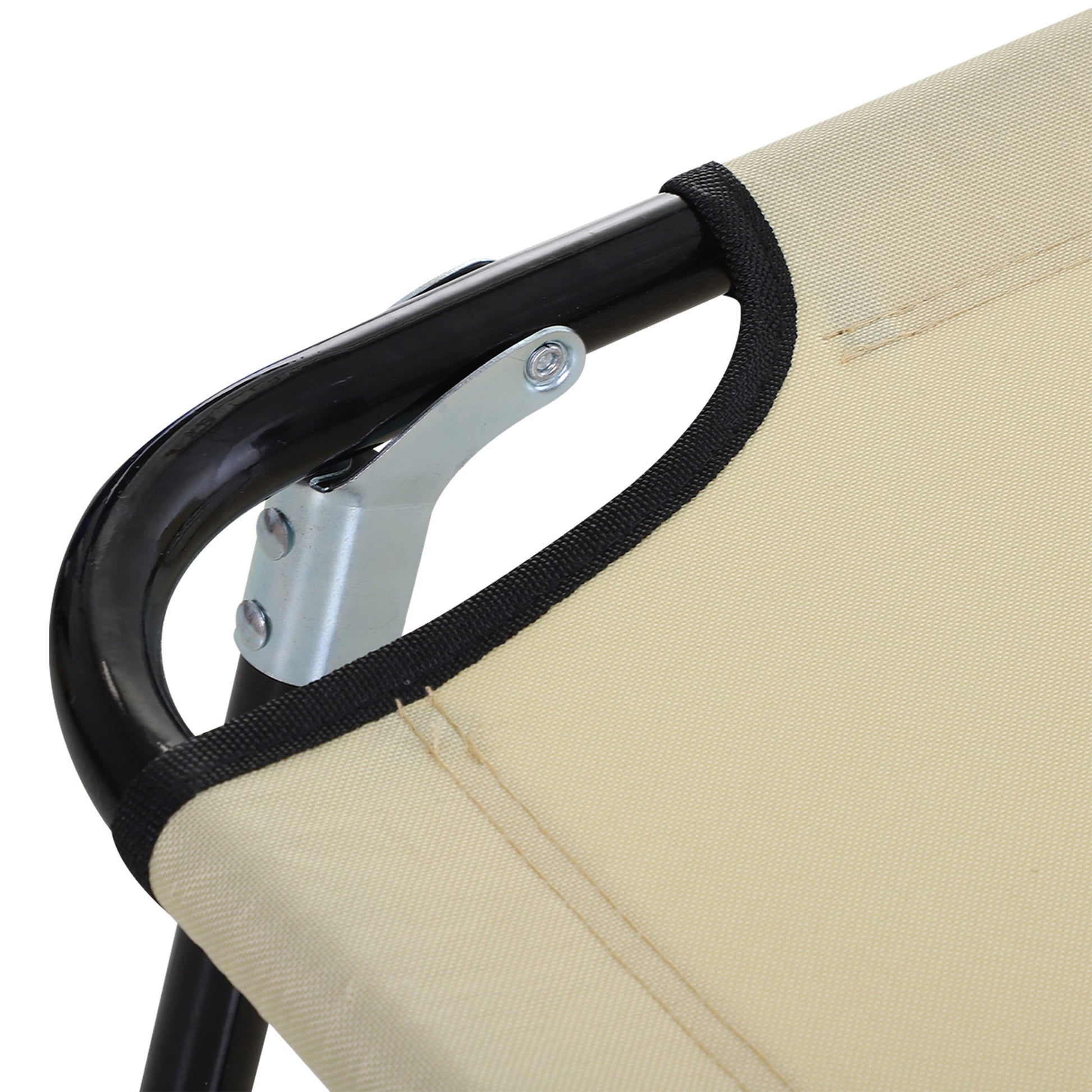 Outsunny Conjunto De 2 Tumbonas Plegables Con Respaldo 188x56x28 Cm Beige_3