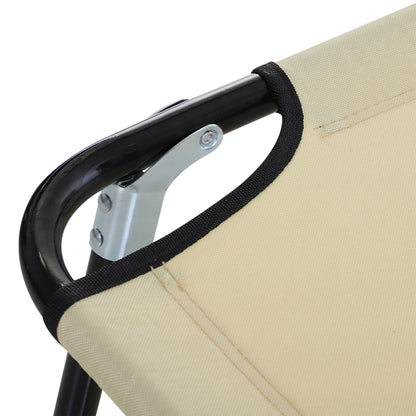 Outsunny Conjunto De 2 Tumbonas Plegables Con Respaldo 188x56x28 Cm Beige_3