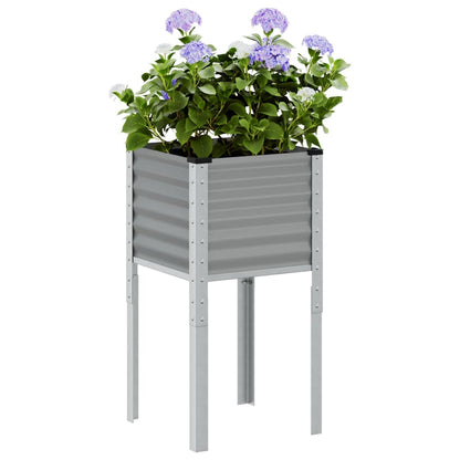 Jardinera De Acero Gris 45x45x88 Cm_1