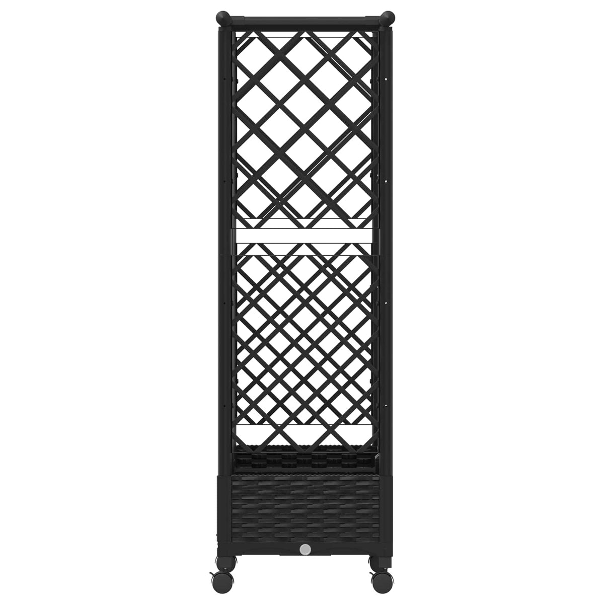 Cama Elevada Con Trellis Y Techo Negro 124 X 40 X 127 Cm Pp_3