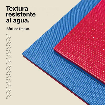 Jowy Tatami Puzzle 2,5cm 100x100cm, Pack 4 Unidades – Efecto Madera/negro_4