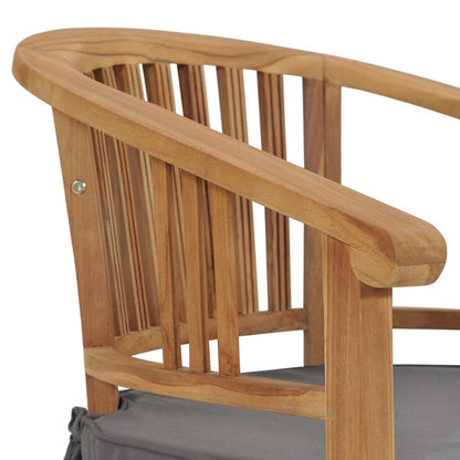 Vidaxl Sillas De Jardín Con Cojines 2 Unidades Madera Maciza De Teca_5