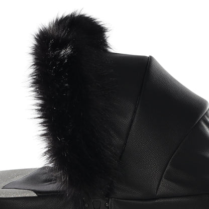 Pelo Decorativo Boa Para Carro De Muñecas Negro_3