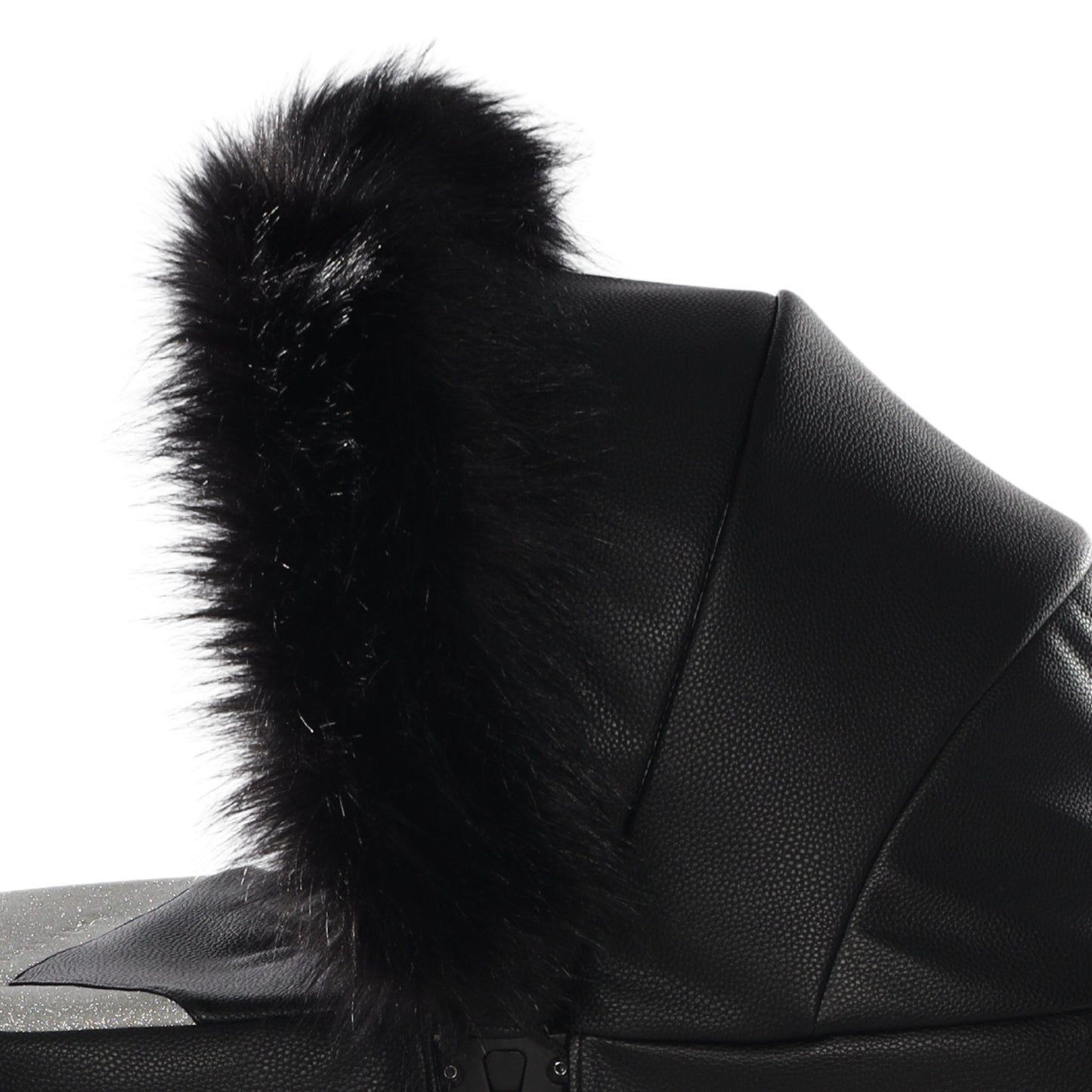Pelo Decorativo Boa Para Carro De Muñecas Negro_3