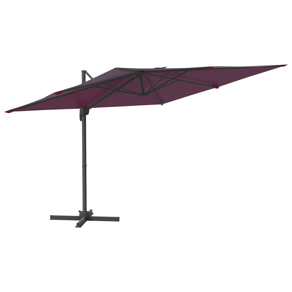 Vidaxl Sombrilla Voladiza Con Leds Rojo Burdeos 400x300 Cm_0