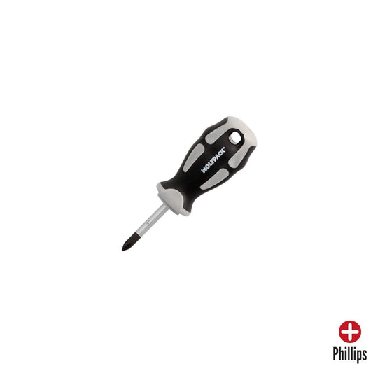 Destornillador Phillips Acero S2 Mango Tpr Bimaterial. Medida Ph 1 X Ø 5,0 X 38 Mm. Din5262.