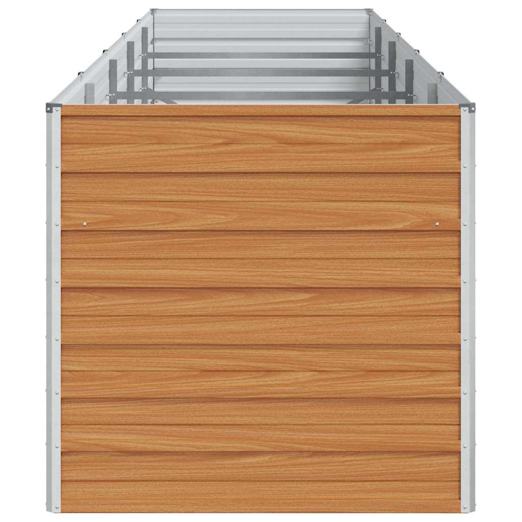 Arriate Elevado Marrón Claro 400 X 80 X 77 Cm Acero Galvanizado_5
