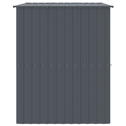 Caseta Perros Con Tejado Acero Galvanizado Gris 214x153x181 Cm_3