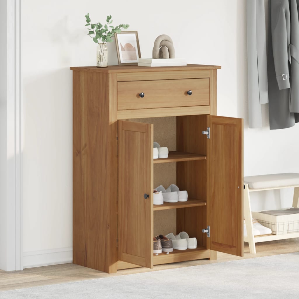Mueble Zapatero Panama Madera Maciza De Pino 80x40x114 Cm / Vetonek_5