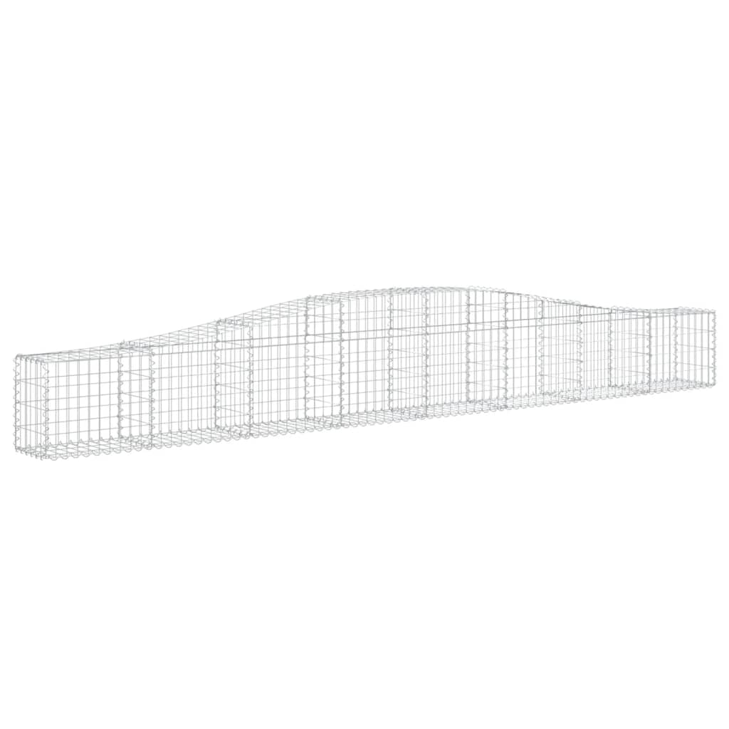 Cestas De Gaviones 7 Uds Forma De Arco Hierro 400x30x40/60 Cm_2