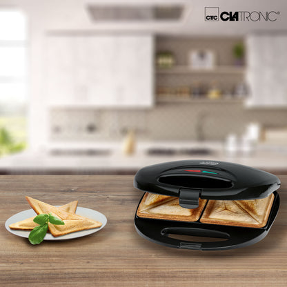 Sandwichera, 2 Sandwiches, Placas Antiadherentes, Regulador Temperatura, Tostado Perfecto Clatronic St 3477 700w_2