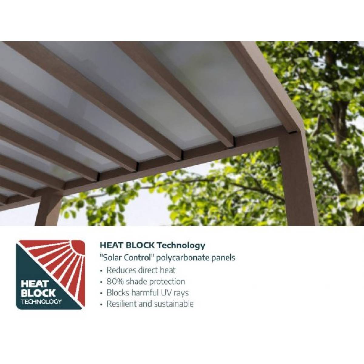 Pérgola anexa em madeira de cedro de Helsínquia 300x860 cm Canopia