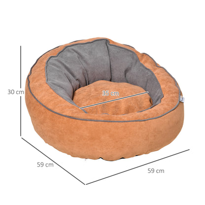 Pawhut Cama Para Perros Y Gatos Cojín Suave Para Mascotas Pequeños 59x59x30 Cm_2