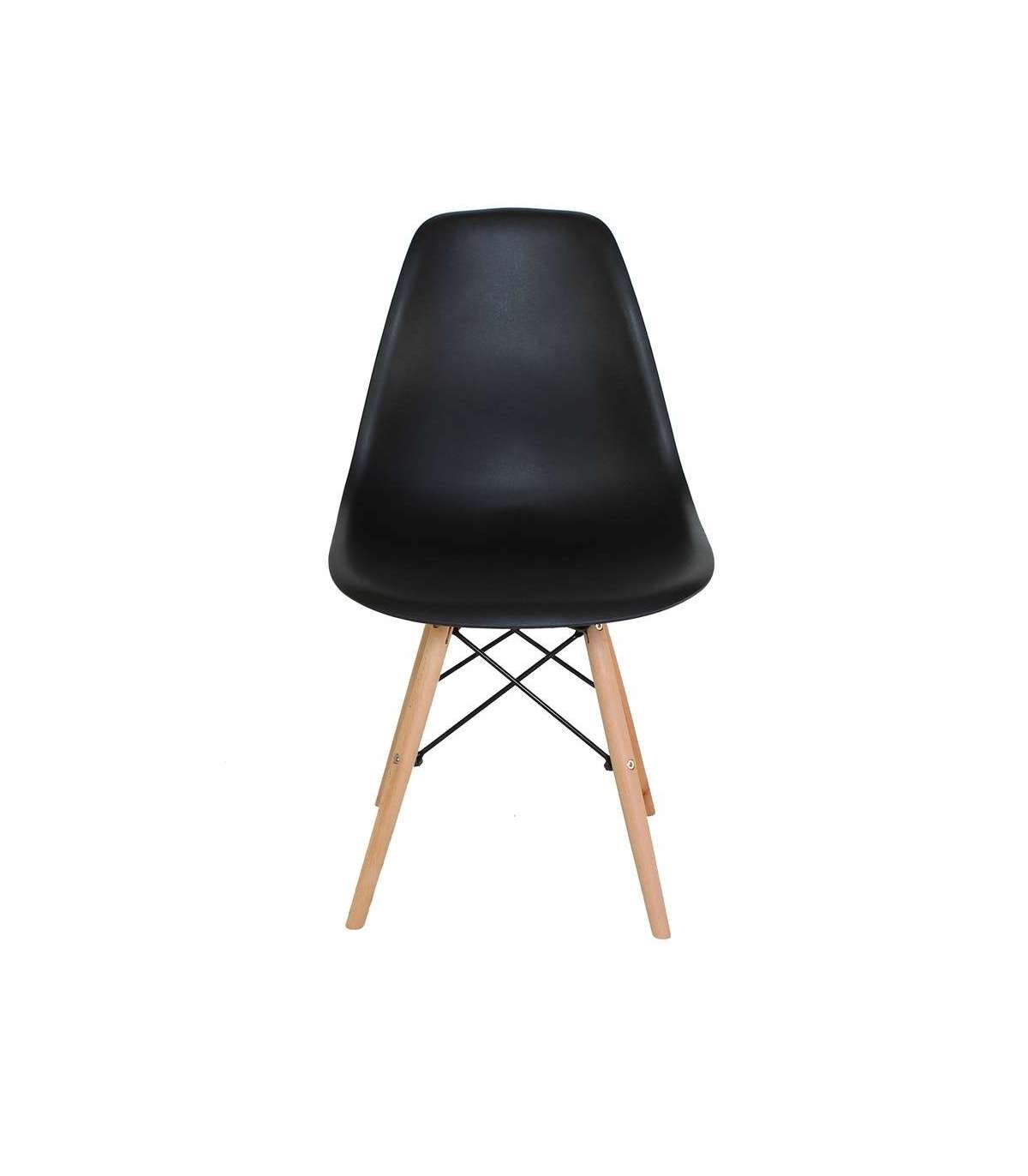 Pack De 4 Sillas Md-velez Acabado En Polipropileno Negro, 83cm(alto) 50.5cm(ancho) 46.5cm(_1