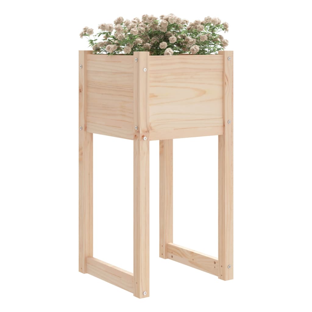 Jardinera De Madera Maciza De Pino 40x40x81 Cm_2