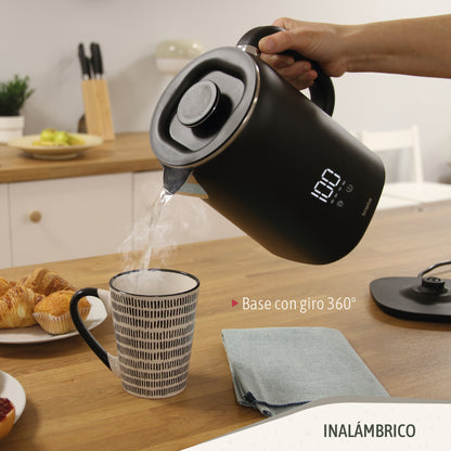 Briebe I-black Hervidor Agua Eléctrico 1,7lregulador De Temperatura Digital 45°c A 100°c, Libre De Bpa, Kt1175blk_3