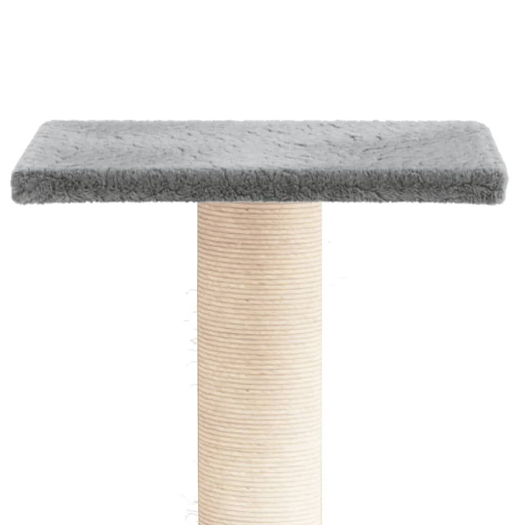 Vidaxl Poste Rascador Para Gatos Con Plataforma Gris Claro 38 Cm_3