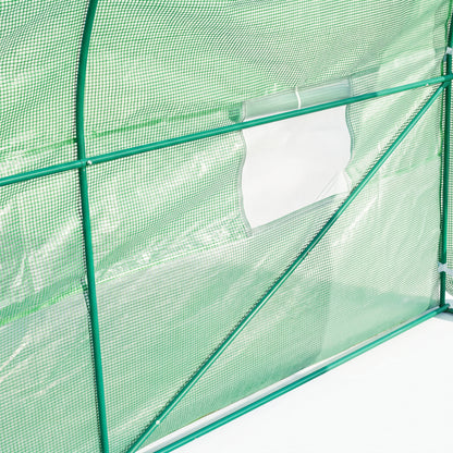 Invernadero De Jardín Outsunny Blanco 8 Ventanas 6x3x2m_5