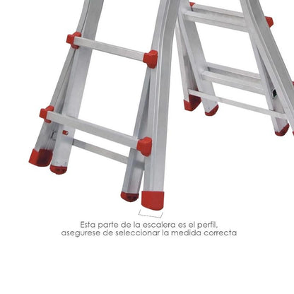 Contera Escaleras Telescopicas Perfil De 67 Mm. Tramos Interior. Version 2019
