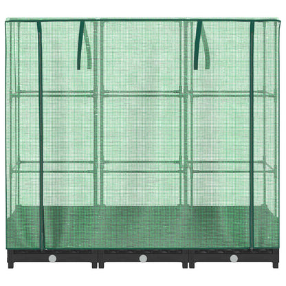Jardinera Elevada Con Cubierta De Invernadero Aspecto Ratán 120x40x123 Cm_3