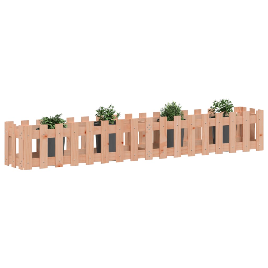Arriate Elevado Jardín Valla Madera Maciza Douglas 200x30x30 Cm_2