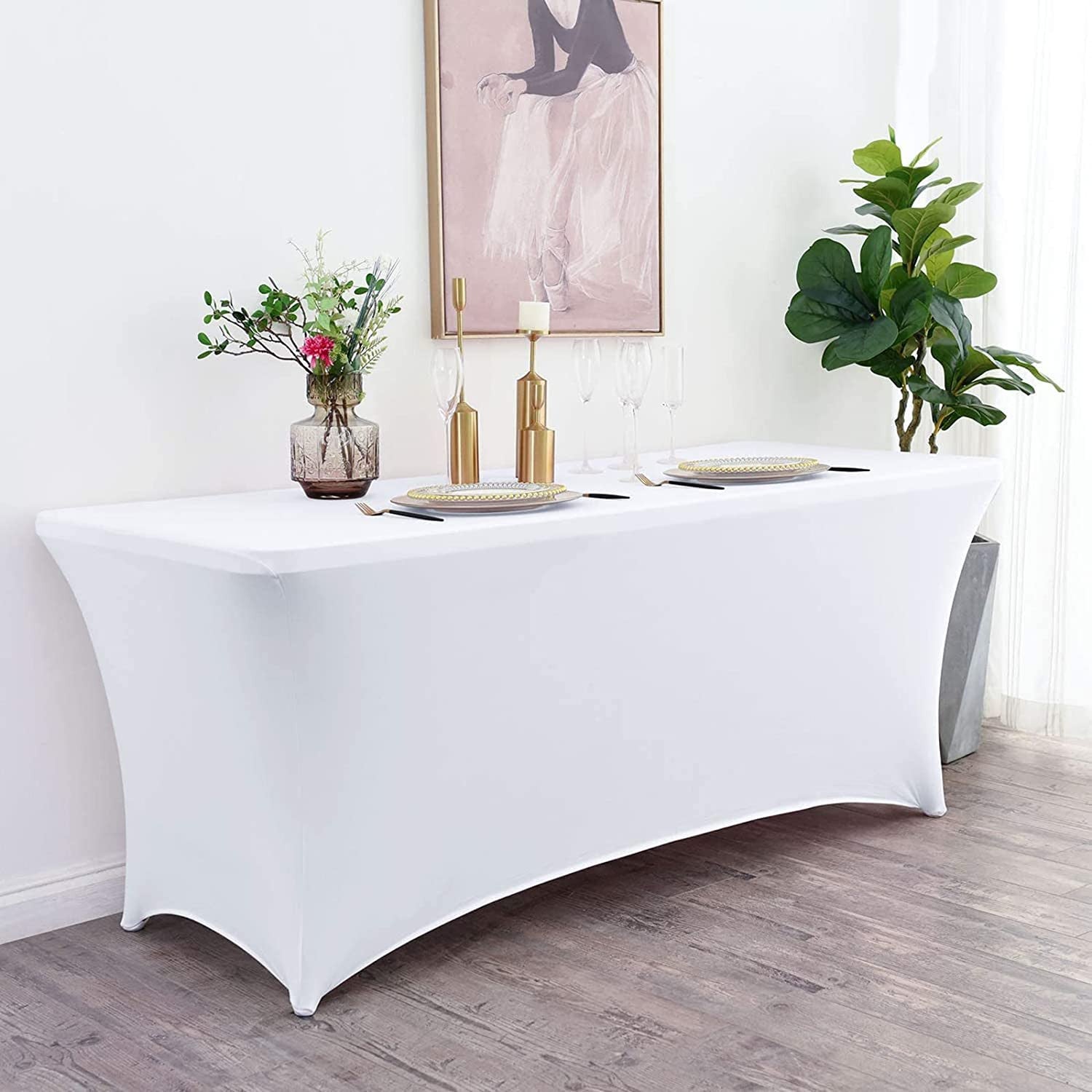 Mesa Plegable 150cm Blanca + Funda Catering 7house_4