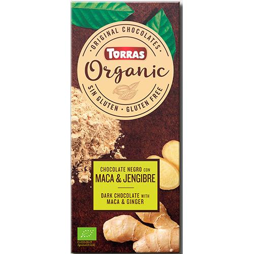Chocolate Negro Vegan com Maca e Gengibre Bio Torras 100 gr