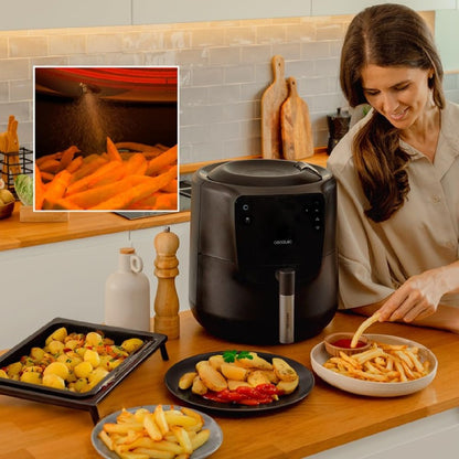 Freidora De Aire Sin Aceite De 5,5 L Cecofry Rain Pack. Air Fryer Con Accesorios. 1550 W, Spray De Aceite Incorporado, Pulverización Automática Y Ma_3