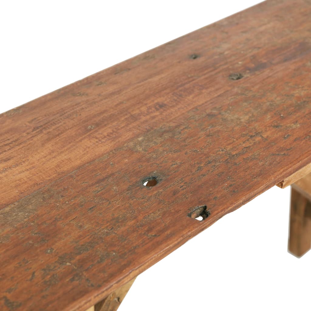 Mesa Consola De Madera Reciclada Mixta 130x40x80 Cm_2