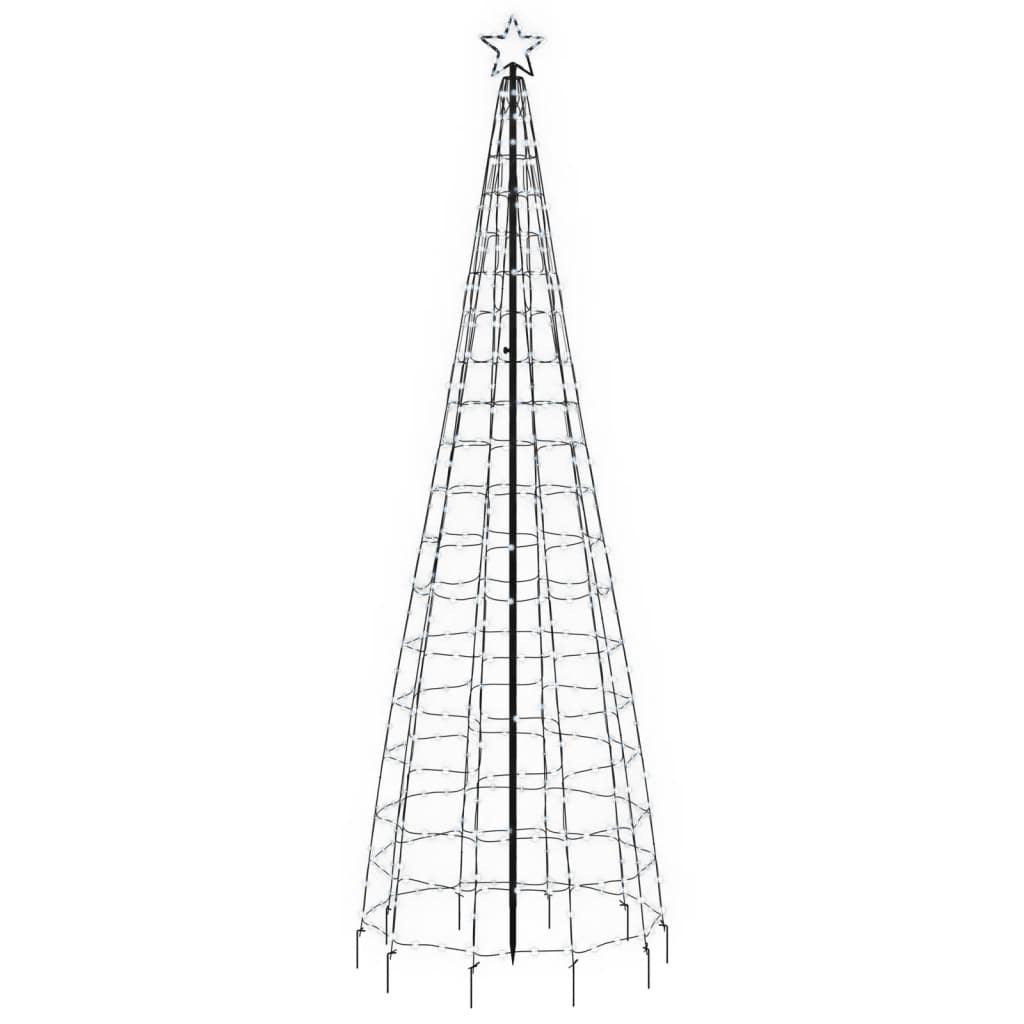 Vidaxl Árbol De Navidad Led Con Estacas 570 Leds Blanco Frío 300 Cm_3