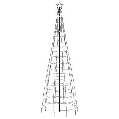 Vidaxl Árbol De Navidad Led Con Estacas 570 Leds Blanco Frío 300 Cm_3