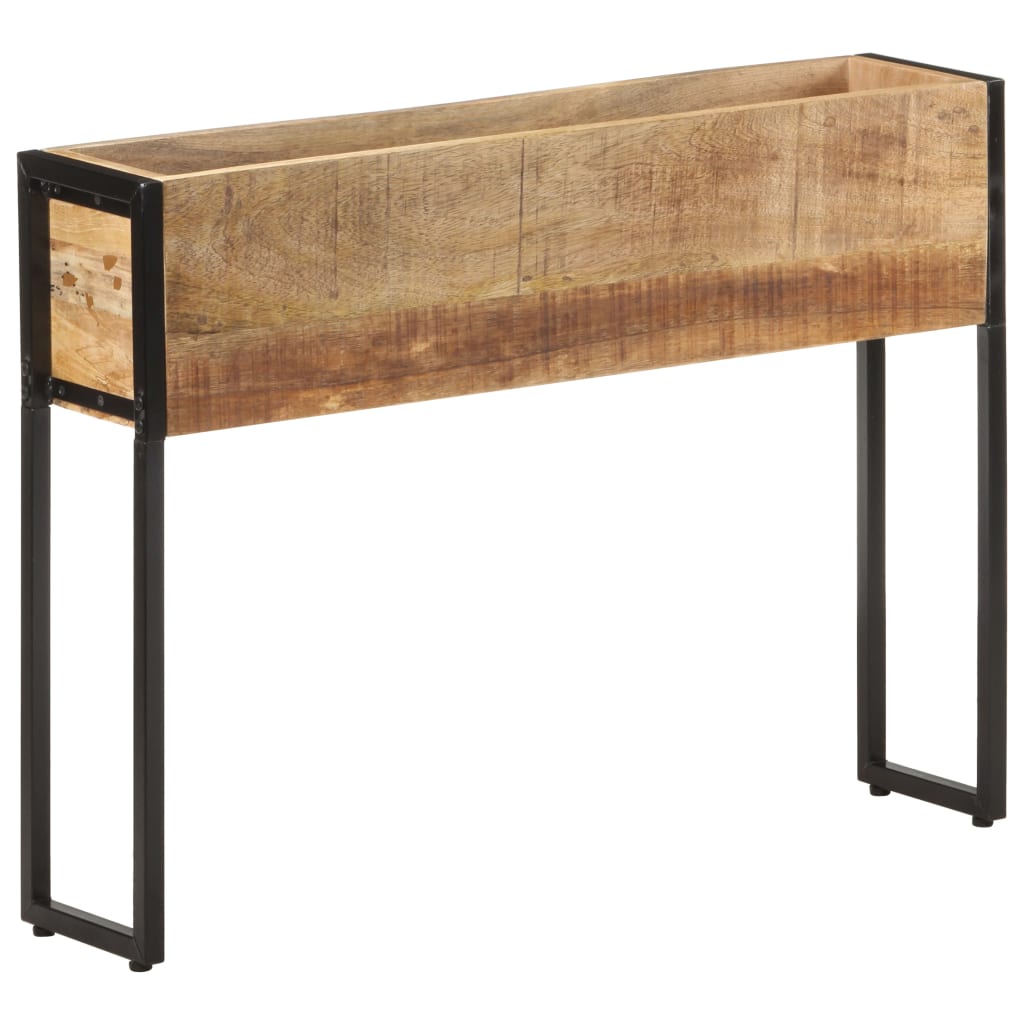 Jardinera De Madera De Mango Rugosa 90x20x68 Cm_5