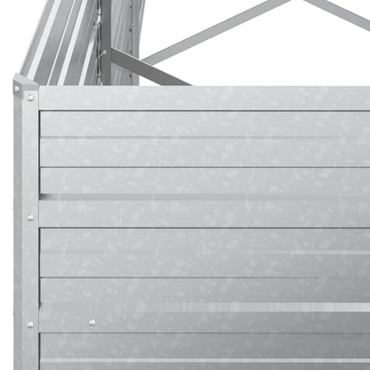 Arriate De Acero Galvanizado Plateado 240x40x45 Cm_5