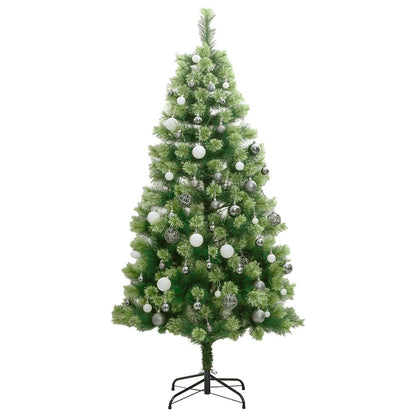 Vidaxl Árbol De Navidad Artificial Con Bisagras 300 Led Y Bolas 240 Cm_3