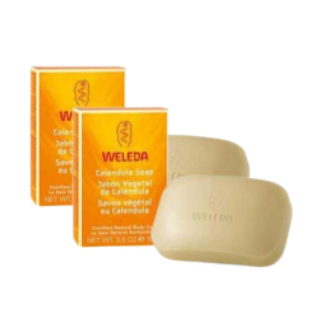 PROMOÇÃO Embalagem 2x Sabonete Vegetal Sólido de Calêndula Weleda, 100g