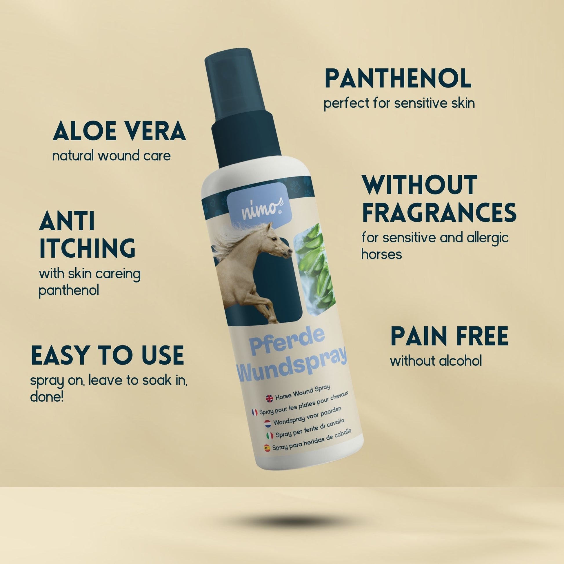 Spray Para Heridas Para Caballos - Nimo - 250 Ml_2