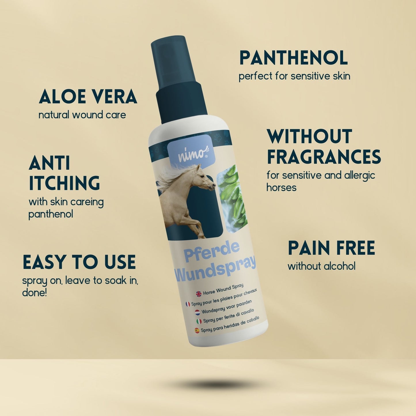 Spray Para Heridas Para Caballos - Nimo - 125 Ml_2