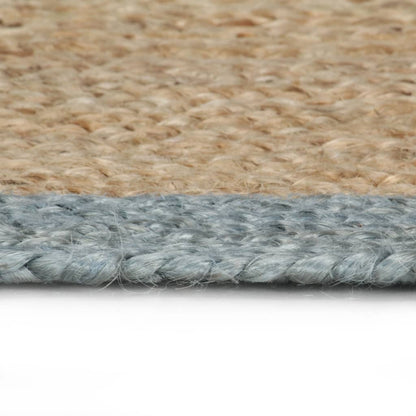 Alfombra Hecha A Mano De Yute Con Borde Verde Oliva 150 Cm / Vetonek_2