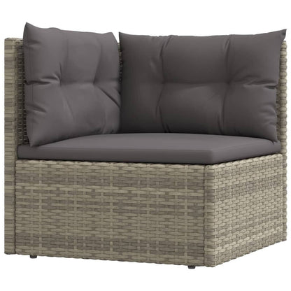 Vidaxl Set De Muebles De Jardín 5 Pzas Y Cojines Ratán Sintético Gris_3