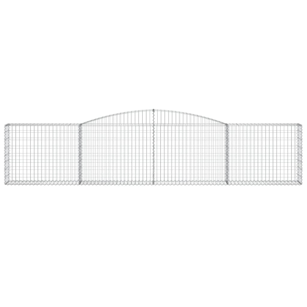 Cestas De Gaviones 25 Uds Forma De Arco Hierro 400x30x80/100 Cm_3
