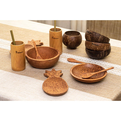 Saladeira 100% ecológica em madeira de coco 18 x 6 cm