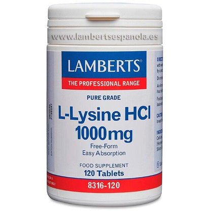 L-Lisina 1000 mg Lamberts, 120 comprimidos